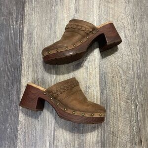Kork-Ease Brown Braided Clogs
